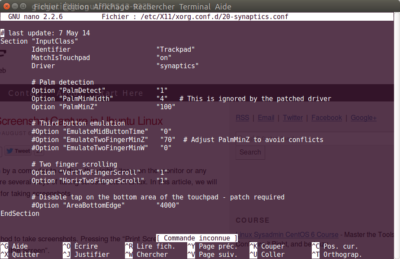 Настройка тачпада в Linux (Synaptics TouchPad)